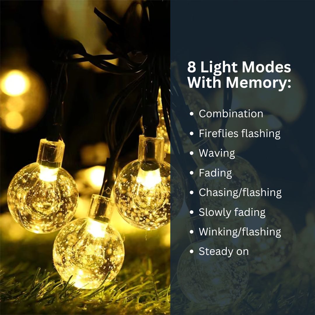 5m-12m solcelle LED-festonelys