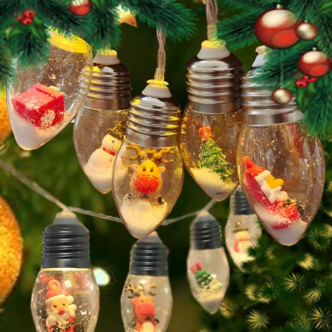 Julemotiv krystal lyskæde