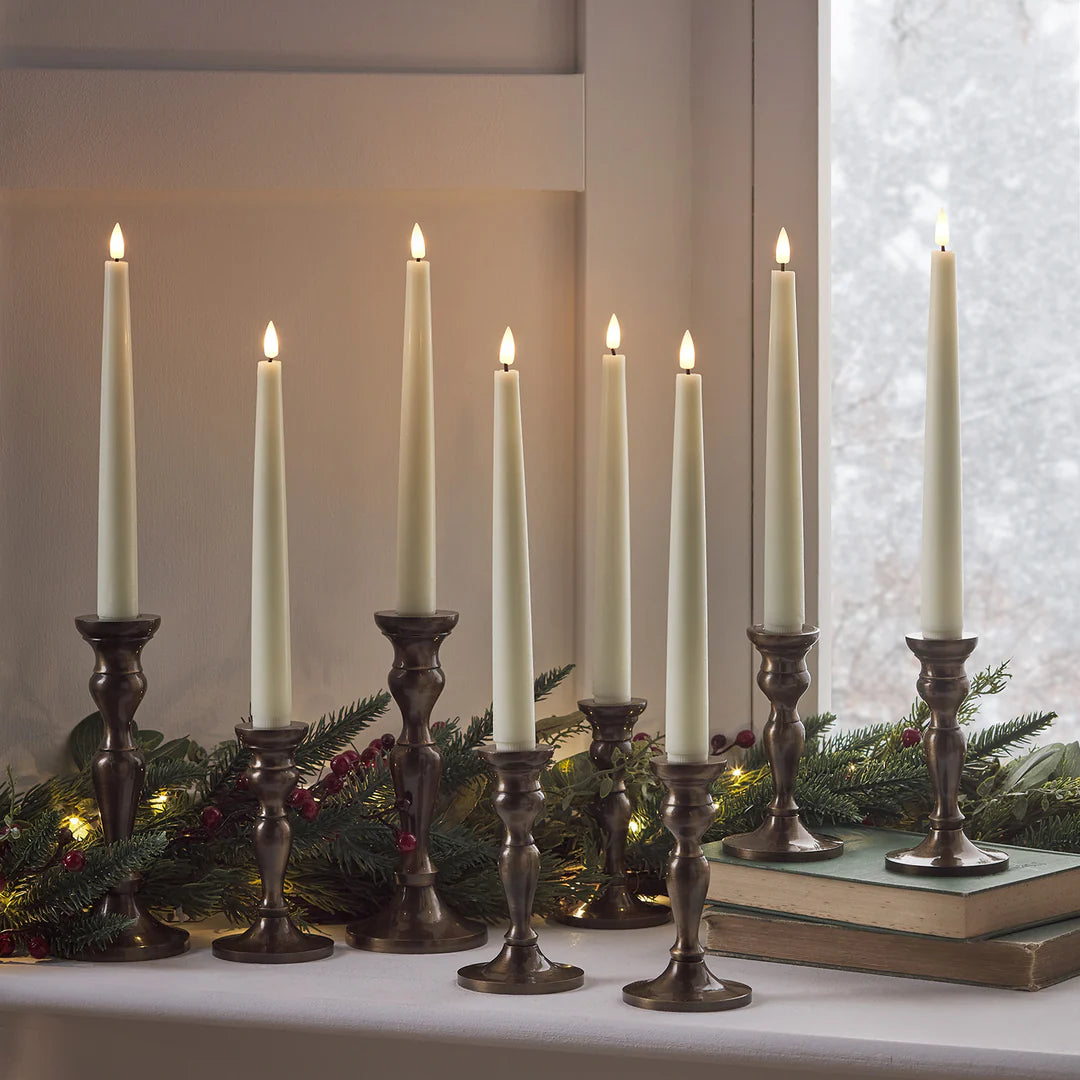 Sæt med 4 flammeløse LED-lys af voks, der blinker