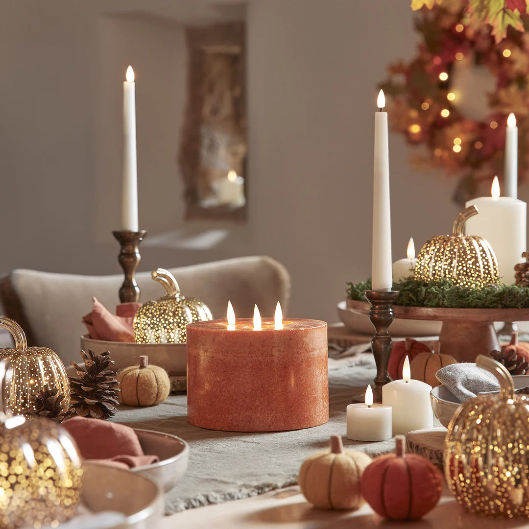 Sæt med 4 flammeløse LED-lys af voks, der blinker