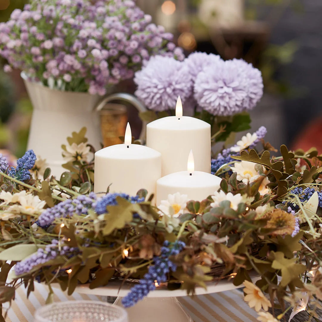 3 stk. høje flammeløse, blafrende LED-lys