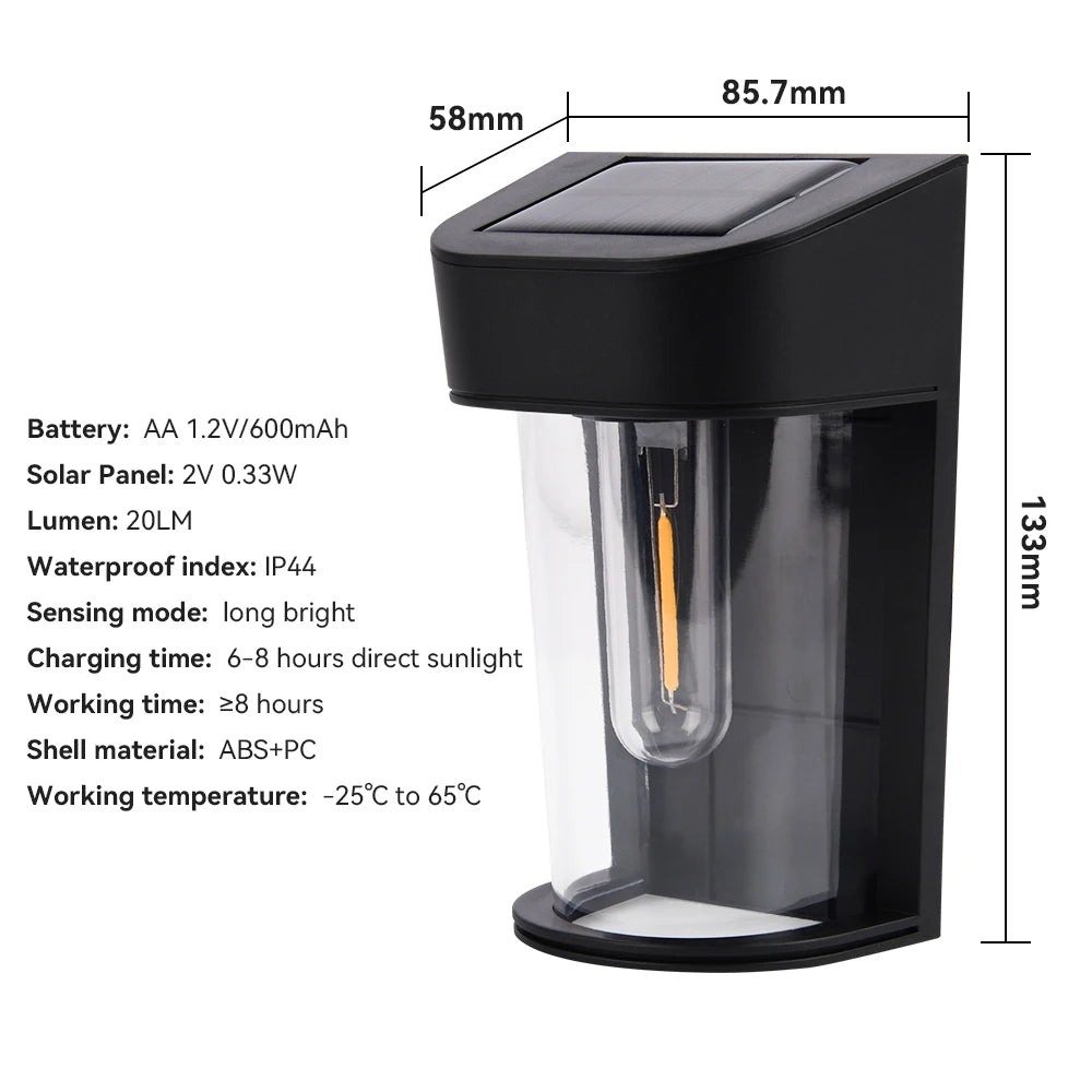 DreamScape™ - elegante mini wandlamp op zonne-energie