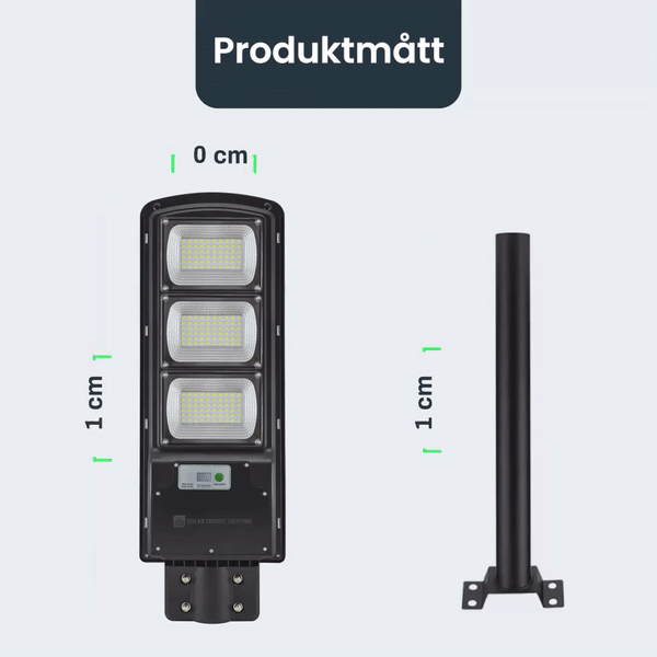 IlluminateSolarMega™- Den ultimative 375W/6500 lumen ultralyse solcelle-gadelygte (Bundle-tilbud)