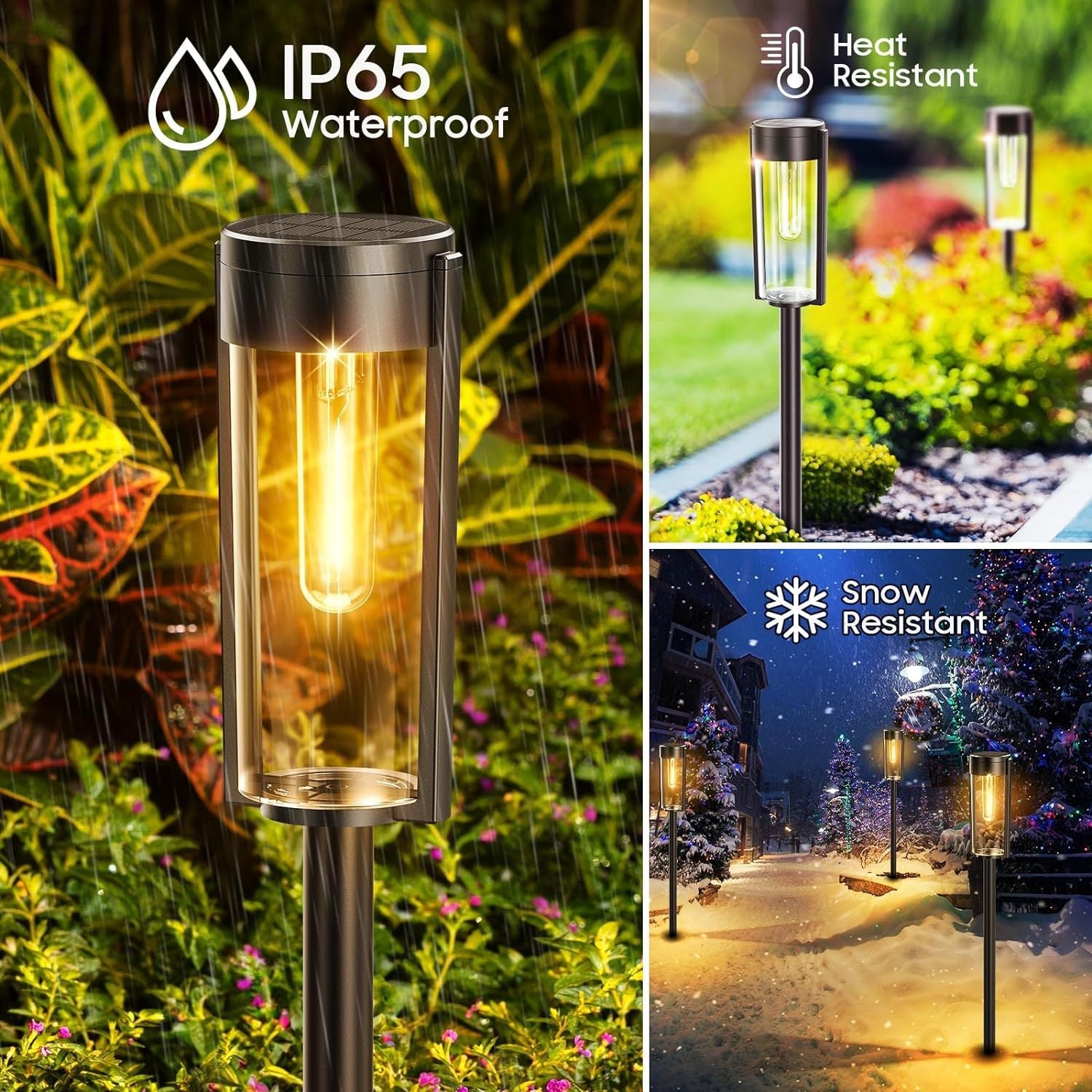 DreamScape™- Elegante Cylindriske Solcellelamper til Gangbroer