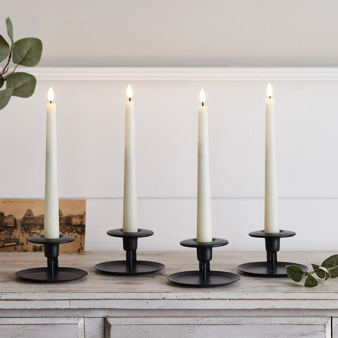Sæt med 4 flammeløse LED-lys af voks, der blinker