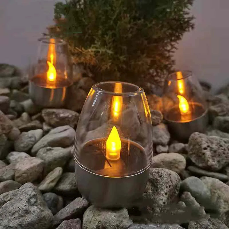 Vandtætte LED-sollys i glas