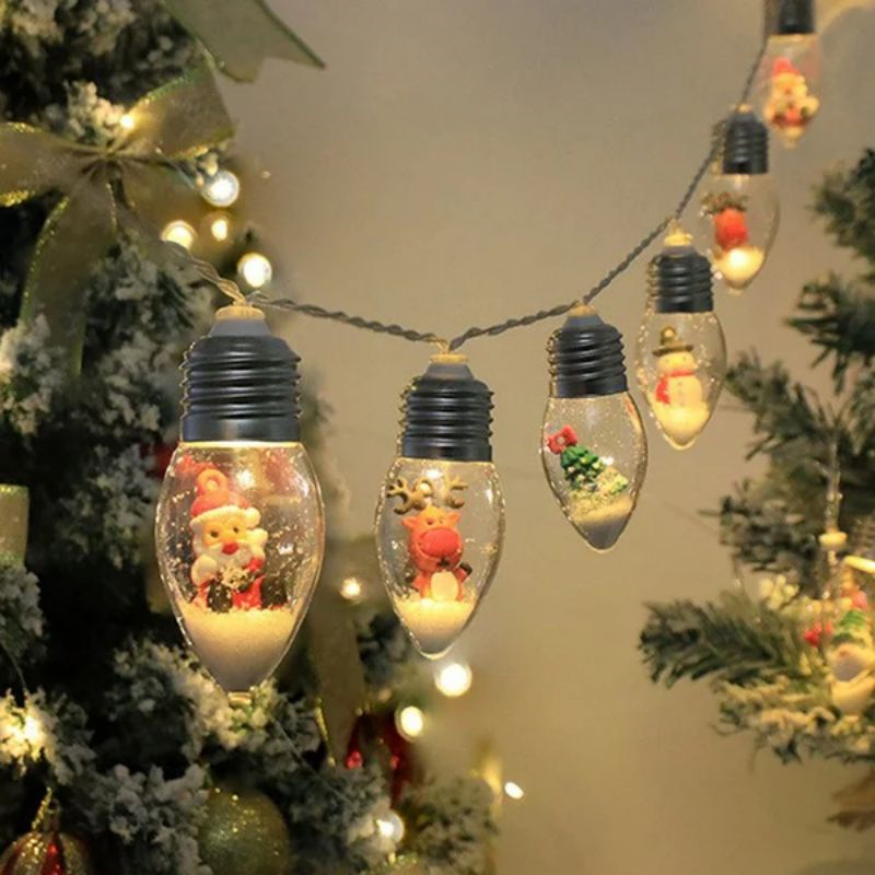 Julemotiv krystal lyskæde