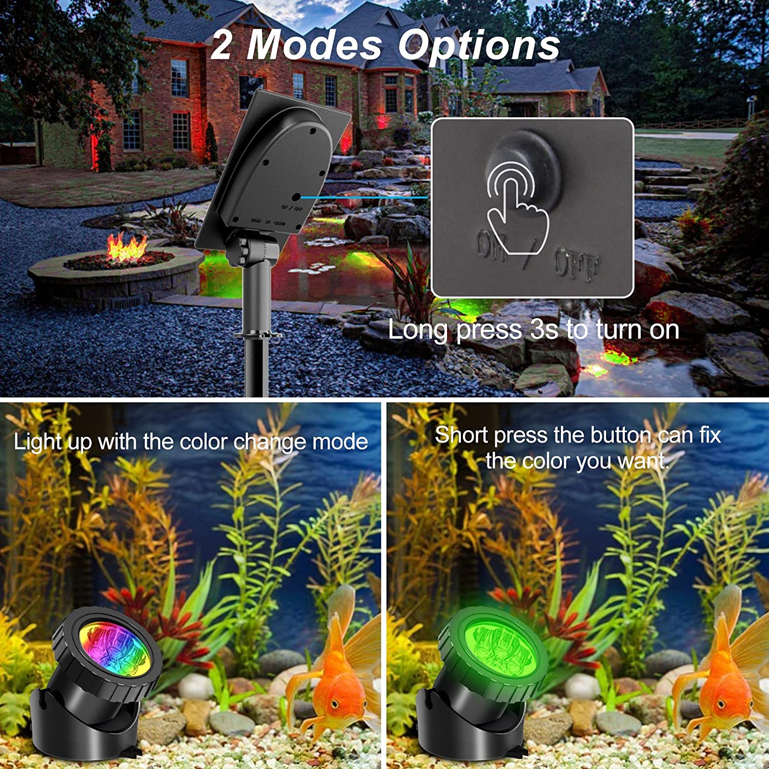 ColourWave™- RGB-sollys til damme og pools