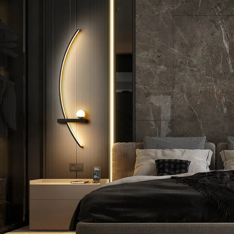 KurveKugle™ - Minimalistisk LED-væglampe (pakke med 2 stk)
