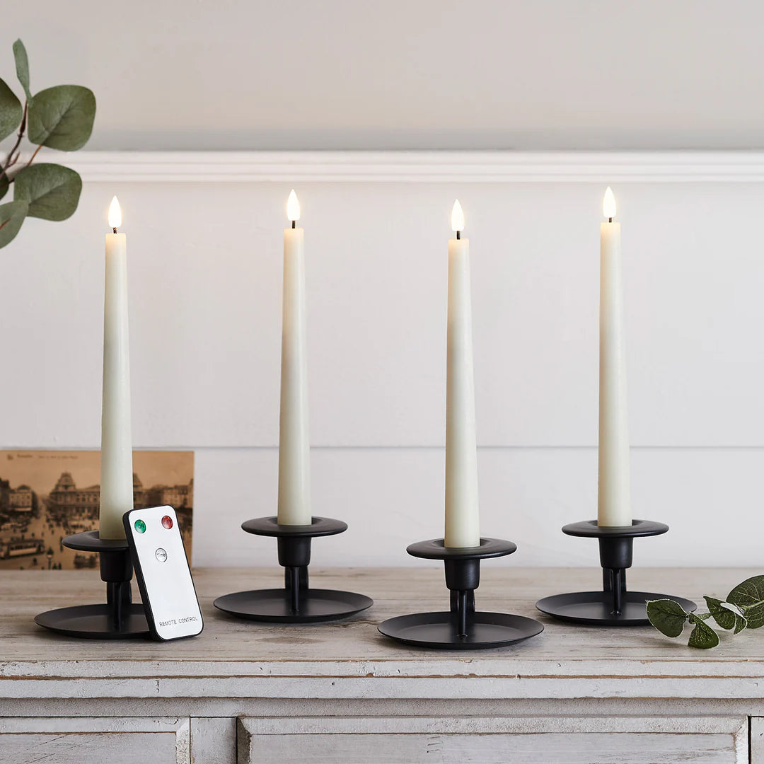 Sæt med 4 flammeløse LED-lys af voks, der blinker