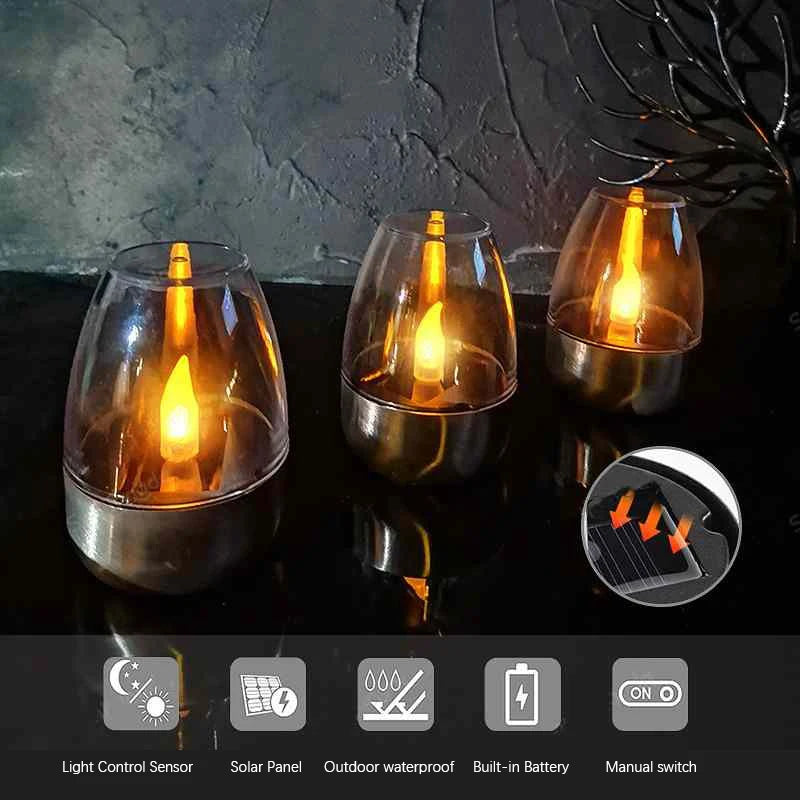 Vandtætte LED-sollys i glas