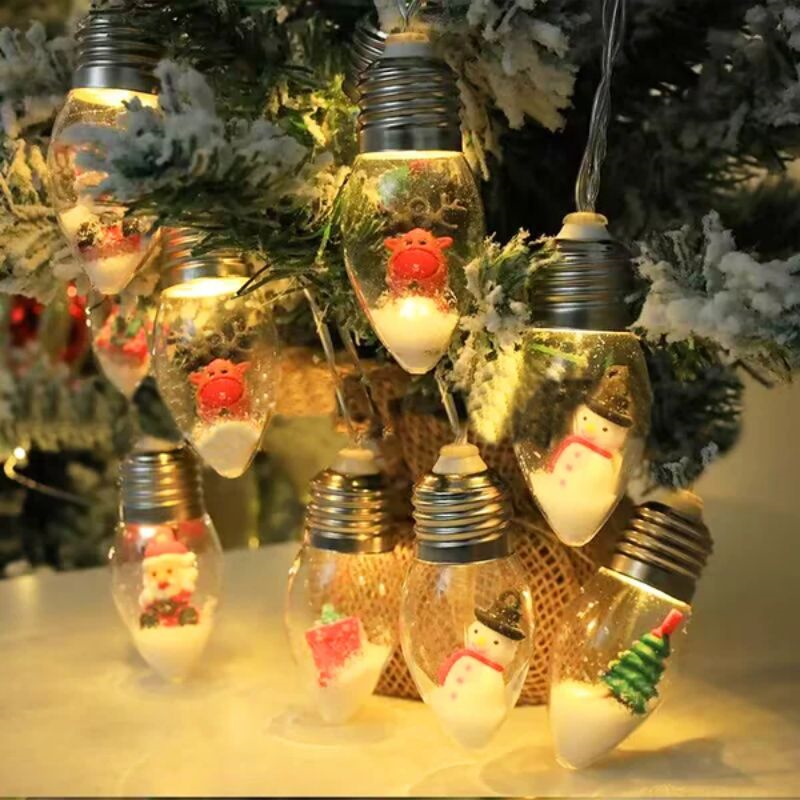 Julemotiv krystal lyskæde