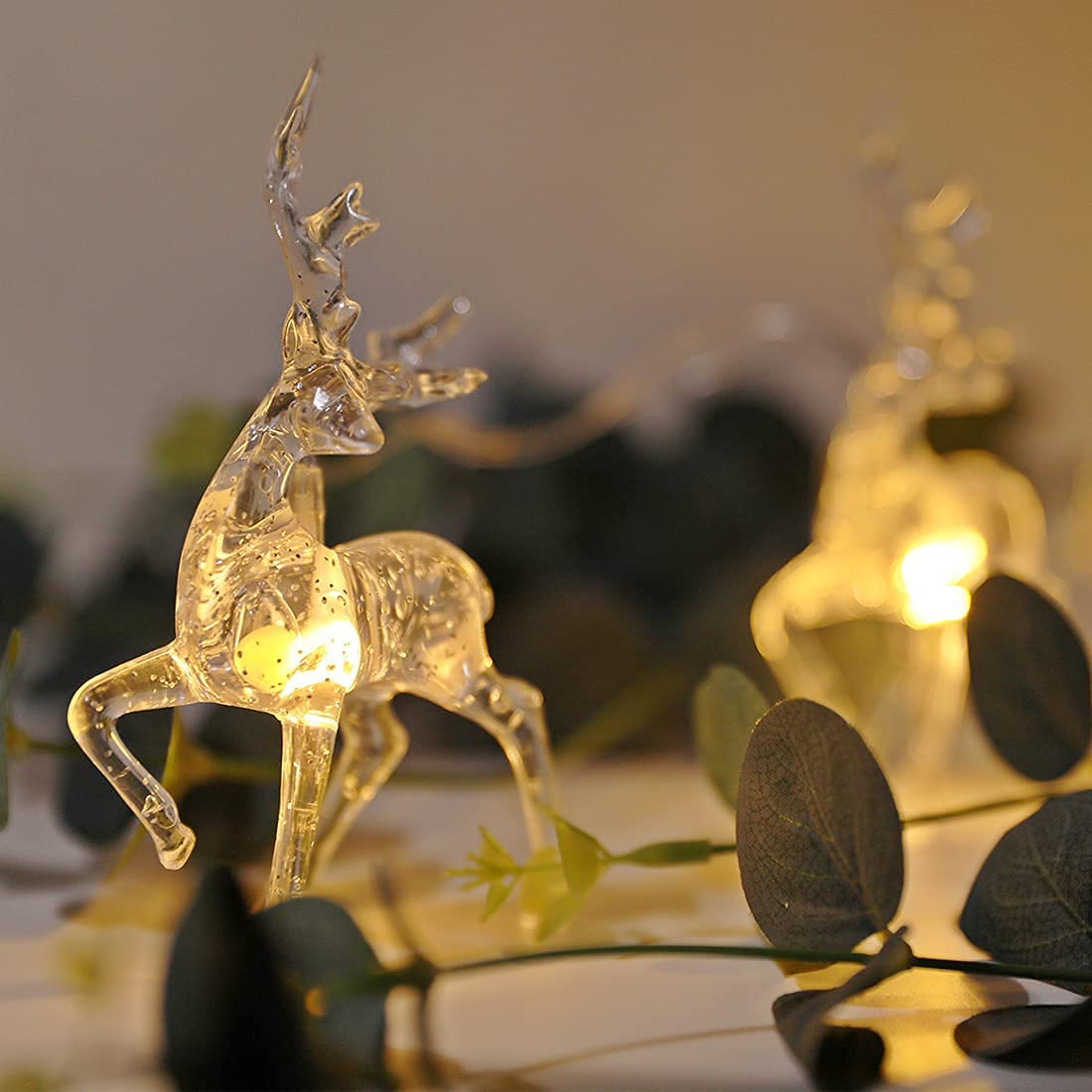 1,5M 10LED julelys med rensdyr i snor