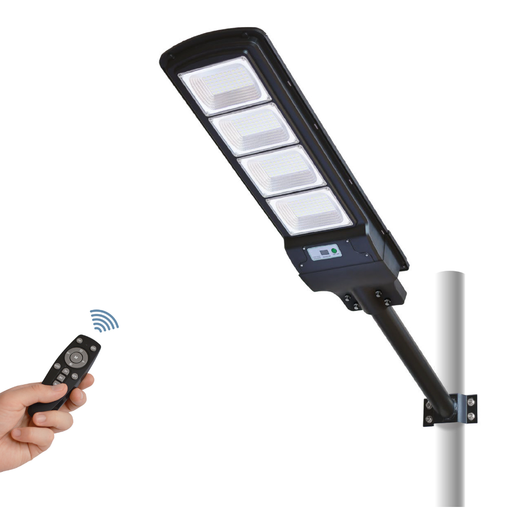 IlluminateSolarMega - 3 Lygter + 1 Gratis 450W/6500 Lumen Ultraklare Solcelle-gadelygter