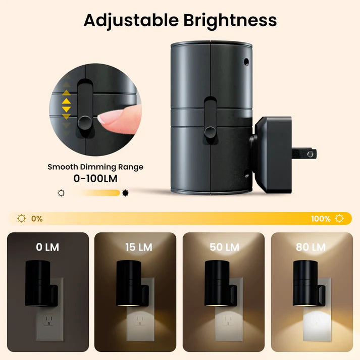 ComfortGlow - Dæmpbar plug-in natlampe
