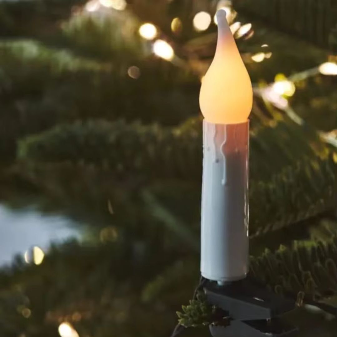 Lyskæde til juletræ med lys