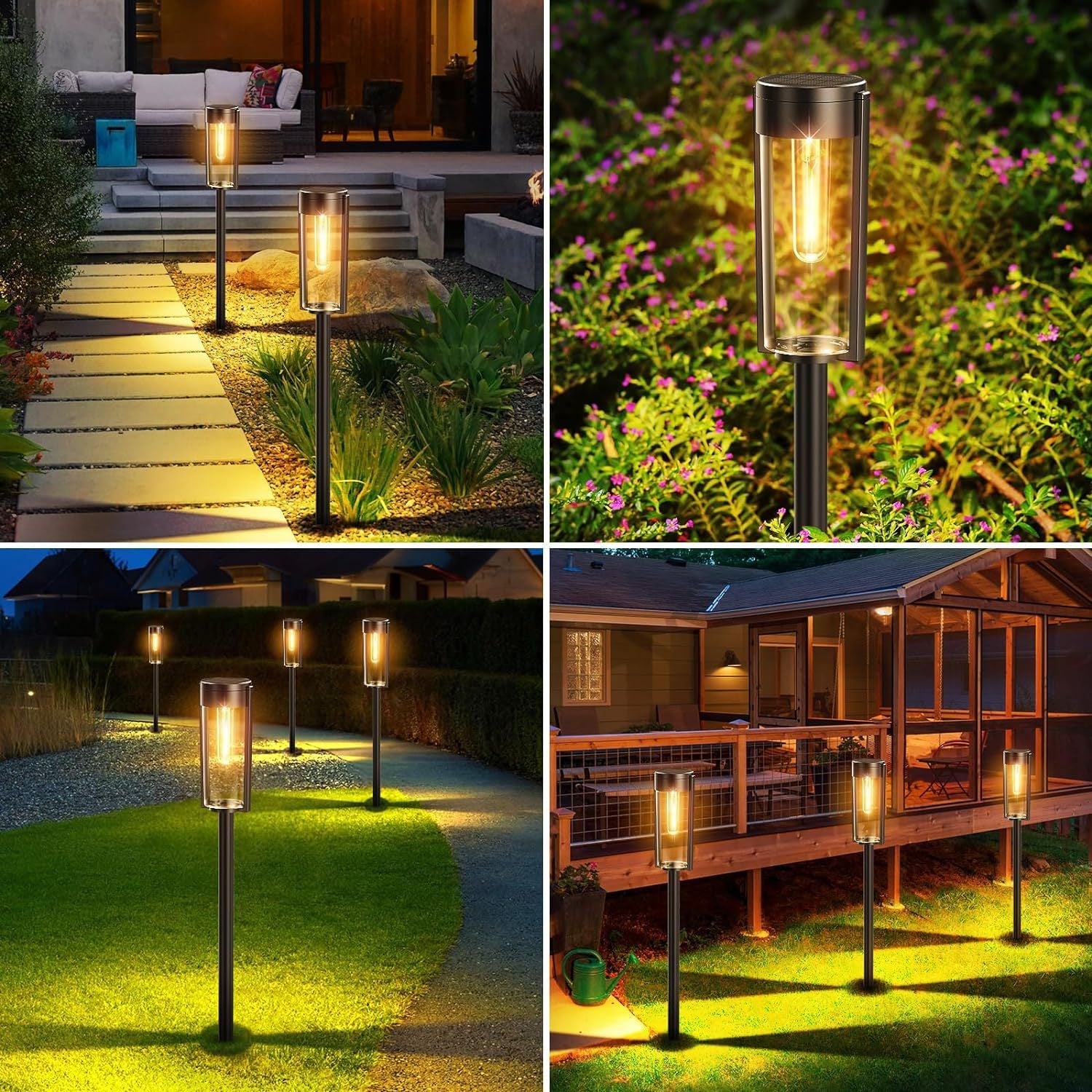 DreamScape™- Elegante Cylindriske Solcellelamper til Gangbroer